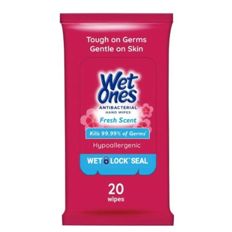 WET ONES WIPES 20 CT RED ANTIBACT FRESH WIPES